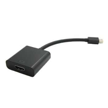 Преходник Roline S3207 Адаптер, Mini-DisplayPort(м) към HDMI-A(ж), черен | JAR Computers Adapter Roline Mini DP M - HDMI F S3207