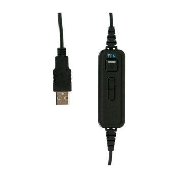 Адаптер IPN, USB-A (ж) към QD, с контрол, черен | JAR Computers IPN USB адаптер, QD to USB, w/ call controls