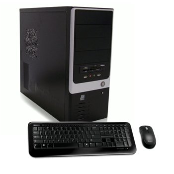 Настолен компютър PC "Акула" двуядрен Intel® Pentium® G620 2.6GHz, 6GB DDR3 RAM, 1000GB HDD, DVDRW, безжични клавиатура & мишка Microsoft Wireless Desktop 800, 2г. гаранция | JAR Computers PC "Акула"