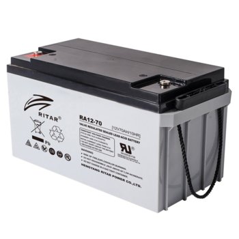 Акумулаторна батерия Ritar Power RA12-70, 12V, 70Ah, AGM, M6 конектори | JAR Computers Ritar Power RA12-70