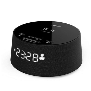 Часовник Philips TAPR702, цифров, Bluetooth,безжично Qi зарядно устройство, USB, черен image