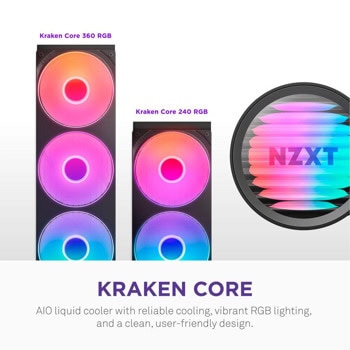 nzxt kraken core 360 rgb black rl-kr36c-b1 | JAR Computers nzxt kraken core 360 rgb black rl-kr36c-b1
