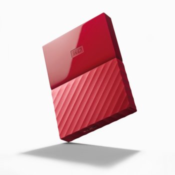 Твърд диск 4TB Western Digital MyPassport, външен, 2.5"(6.35cm), USB 3.0, червен | JAR Computers 4TB Western Digital MyPassport Red WDBYFT0040BRD