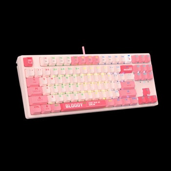 Клавиатура А4tech Bloody Energy Pink S87 розова