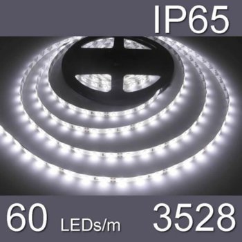LED лента WFS3528-60CW, 4.8W/m, DC 12V, IP65, студено бяла, 5m | JAR Computers LED STRIP WFS3528-60CW