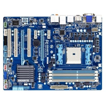 Дънна платка Gigabyte A75-D3H, AMD A75, FM1, DDR3, 2xPCI-E (CF)(HDMI & DVI), SB7.1 Dolby, Lan1000, 5xSATA 6Gb/s RAID 0,1,10, 4xUSB3.0, ATX | JAR Computers Gigabyte A75-D3H