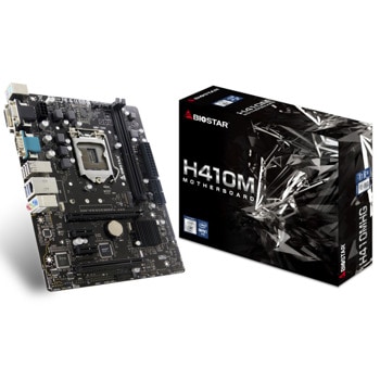 Дънна платка Biostar H410MHG, H410, LGA1200, DDR4, PCI-E 3.0, (HDMI&DVI-D&D-Sub), 1x M.2, 4x SATA 6Gb/s, 2x USB 3.2 Gen1, Micro ATX | JAR Computers Biostar H410MHG