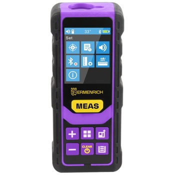 Лазерен измерител Ermenrich Reel PRO GL100, цветен дисплей, зелен лазер, до 100 метра измервателен диапазон, IP54 защита, черен | JAR Computers Ermenrich Reel PRO GL100