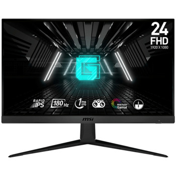 Монитор MSI G2412F (9S6-3BB91T-001), 23.8" (60.45cm) IPS панел, 180Hz, Full HD, 1ms, 100 000 000:1, 1ms, 300cd/m2, DisplayPort, HDMI | JAR Computers MSI G2412F 9S6-3BB91T-001