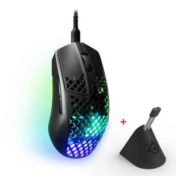 SteelSeries Aerox 3 Black + Mouse Bungee