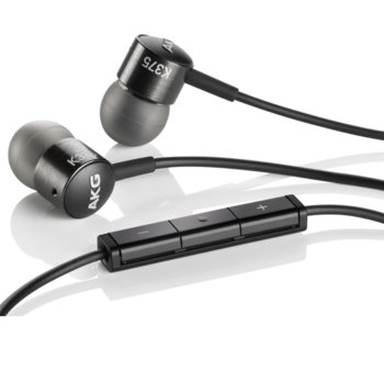 Слушалки AKG K 375, тип "тапи", микрофон, черен | JAR Computers AKG K 375