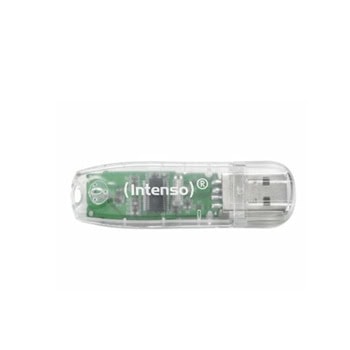 Памет 32GB USB Flash Drive, Intenso Rainbow Line, USB 2.0, Type-A, прозрачна | JAR Computers Памет 32GB Flash Drive Intenso USB 2.0 Type-A