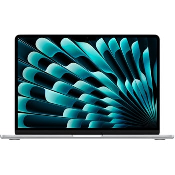 Лаптоп Apple MacBook Air 13.6 M3 (MRXR3ZE/A)(Silver), осемядрен Apple M3 4.05GHz, 13.6" (34.54cm) Liquid Retina IPS Display, 8GB LPDDR5, 512GB SSD, 2x Thunderbolt 4, macOS, десетядрен М3 GPU, Intl. KBD | JAR Computers Apple MacBook Air 13.6 M3 8/512GB MRXR3ZE/A
