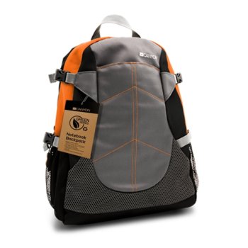 Раница Canyon CNF-NB03O, сиво-оранжева, до 12" (30.48 cm) | JAR Computers Раница Canyon CNF-NB03O