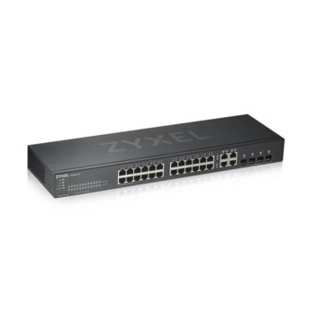 Суич ZyXEL GS1920-24V2, 1000 Mbps, 24x 10/100/1000, 4x Gigabit combo (RJ-45/SFP) | JAR Computers ZyXEL GS1920-24V2