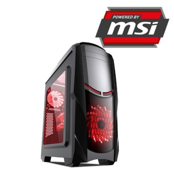 Настолен компютър PC "Red Dragon" с подарък игра, осемядрен AMD Ryzen 7 1800X 3.6/4.0GHz, AMD Radeon RX 580 8GB (DP), 16GB DDR4, 120GB SSD & 1TB HDD, USB 3.1 (Gen1, Type-A), Free DOS | JAR Computers PC Red Dragon + Xbox One Controller