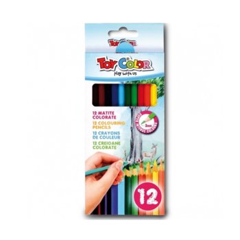 Цветни моливи Toy Color 12 броя дълги