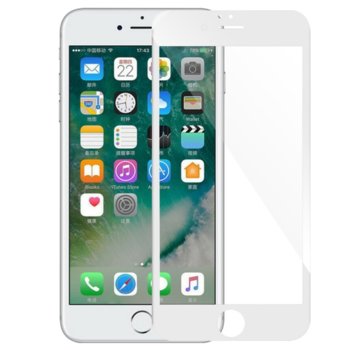 Защитно фолио за Apple iPhone 6, 5D, бяла рамка | JAR Computers Защитно фолио iPhone 6 5D white