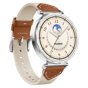 Смарт часовник Huawei Watch GT5 41мм Jana-B19W (Brown Woven), 1.32" (3.35cm) AMOLED дисплей, Bluetooth, GPS, оптичен сензор за пулс, до 7 дни време на работа, 5ATM, кафява тъкана каишка | JAR Computers Huawei Watch GT5 Jana-B19W Brown Woven