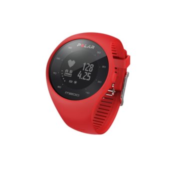 Смарт часовник Polar M200, GPS, Bluetooth, 1.02"(2.59 cm) дисплей, 4MB Flash памет, отчита главни дейности на организма, 100 спортни профила, червен | JAR Computers Polar M200 Red