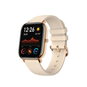Смарт часовник Xiaomi Amazfit GTS - Gold, 1.65" (4.19 cm) AMOLED дисплей, до 14 дни живот на батерията, 12 спортни режима, 3-осен геомагнитен сензор, златист | JAR Computers Xiaomi Amazfit GTS - Gold EU (A1914)