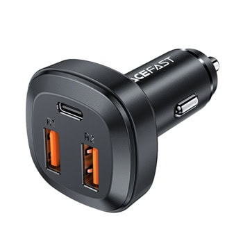 Зарядно устройство Acefast B9, за кола, от автомобилна запалка към 1x USB-C(ж), 2x USB-A(ж), черно, 66W, QC3.0 | JAR Computers Acefast B9 Black