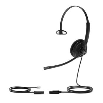 Конферентна слушалка Yealink YHS34 Lite Mono, шумопотискащ микрофон, 28mm говорител, RJ9, черна | JAR Computers Yealink YHS34 Lite Mono 1308028