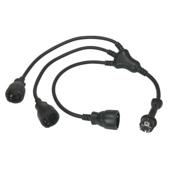 Разклонител Legrand 050377, 3 гнезда, 0.8 m, черен | JAR Computers Legrand 050377