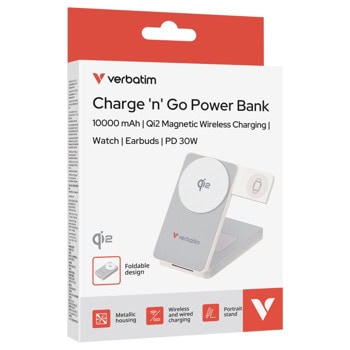 Verbatim Foldable 3-in-1 Qi2 White 10000 32296 | JAR Computers Verbatim Foldable 3-in-1 Qi2 White 10000 32296