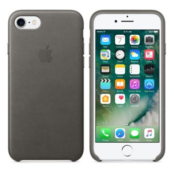 Apple iPhone 7 Leather Case - Storm Gray