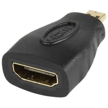 Преходник Vivanco 47089 Адаптер, HDMI-A(ж) към HDMI-D(м), черен | JAR Computers Vivanco 47089 Micro HDMI Адаптер