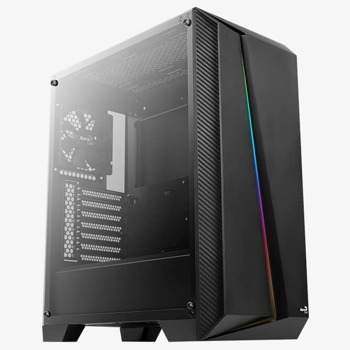 Кутия Aerocool Cylon Pro Tempered Glass (Pro-G-BK-v2), mATX/Mini-ITX, 1x USB 3.0, прозорец, подсветка, черна, без захранване | JAR Computers Aerocool Cylon Pro Tempered Glass Pro-G-BK-v2