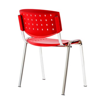 Посетителски стол Antares TAURUS PC LAYER P25, до 120кг, дамаска, хромирана основа, червен | JAR Computers Посетителски стол Antares TAURUS PC LAYER P25 Red