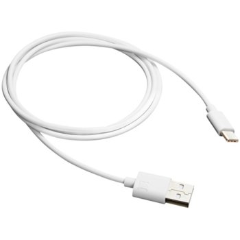 Кабел Canyon CNE-USBC1W, от USB 3.0 A(м) към USB C(м), 1m, бял | JAR Computers Canyon CNE-USBC1W USB 3.0 A(м) към USB C(м) 1m