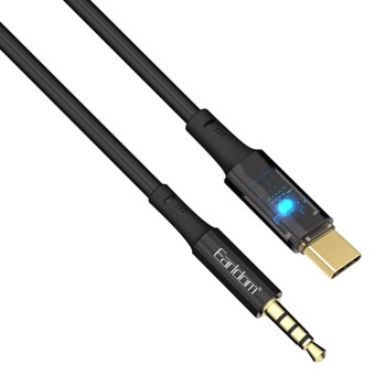 Кабел Earldom ET-AUX53, от USB-C(м) към AUX(м), 1m, черен | JAR Computers Earldom ET-AUX53 40222