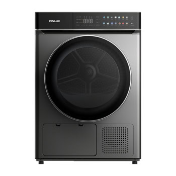Сушилня Finlux TDF10HIGH14END, 10 кг. капацитет, свободностояща, 60 см ширина, 14 програми, отложен старт, защита от деца, термопомпа, инокс | JAR Computers Finlux TDF10HIGH14END
