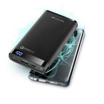 Външна батерия /power bank/ Cellular Line Manta Pro, 12000mAh, Quick Charge 3.0, 3A, черна | JAR Computers Cellular Line Manta Pro 12000mAh