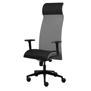 Президентски стол Tronhill Solium Executive (ON4010200075), дамаска и меш, 120 кг. максимално натоварване, 5 заключващи се работни позиции, светлосив | JAR Computers Tronhill Solium Executive ON4010200075