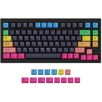 Капачки за механична клавиатура Keychron Rainbow, 96-Keycap, US Layout image