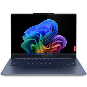 Лаптоп Lenovo Yoga Slim 7 14Q8X9 (83ED000RBM)(син), дванадесетядрен Qualcomm Snapdragon X Elite X1E-78-100 3.4GHz, 14.5" (36.83cm) 3K OLED 1000nits Glare Touch Display, (USB4), 32GB LPDDR5X, 1TB SSD, 3x USB4, Windows 11 Home | JAR Computers Lenovo Yoga Slim 7 14Q8X9 83ED000RBM