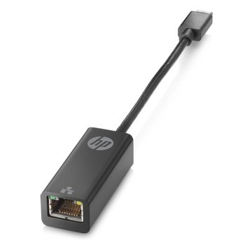Мрежови адаптер HP V8Y76AA, от USB Type C(м) към Ethernet Adapter 10/100/1000, черен | JAR Computers HP V8Y76AA