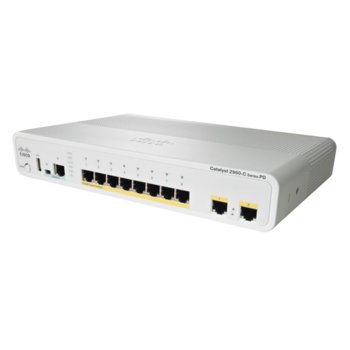 Суич Cisco Catalyst WS-C2960CPD-8PT-L, 8 Port 100Mbps, PoE, 2x1G | JAR Computers Cisco Catalyst WS-C2960CPD-8PT-L