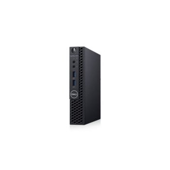 Настолен компютър Dell Optiplex 3070 MFF (S019O3070MFFCEE), шестядрен Coffee Lake Intel Core i5-9500T 2.2/3.7 GHz, 8GB DDR4, 256GB SSD, 4x USB 3.1, клавиатура и мишка, Windows 10 Pro | JAR Computers Dell Optiplex 3070 MFF S019O3070MFFCEE