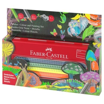 Цветен молив Faber-Castell Jumbo Grip 10 бр острил