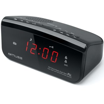 Радио Muse M-12 CR, аларма, FM, LED дисплей, черно image