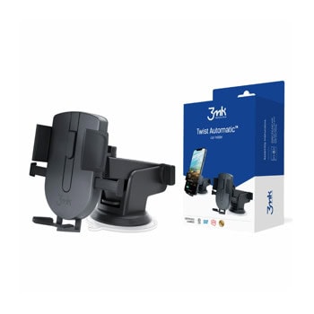 Стойка за телефон 3mk Twist Automatic, универсална, за кола, черна | JAR Computers 3mk Twist Automatic