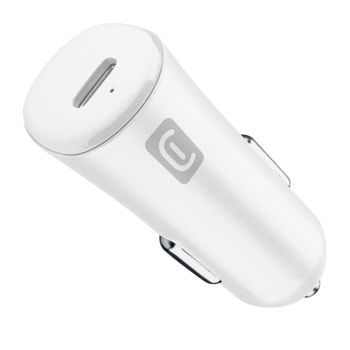 Зарядно за кола Cellularline Car Power, от автомобилна запалка към USB C(ж), 20W, бяло | JAR Computers Cellularline Car Power 20W