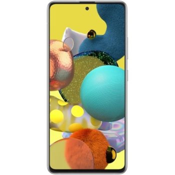 Смартфон Samsung Galaxy A51 5G (бял), поддържа 2 sim карти, 6.5" (16.51 cm) Super AMOLED дисплей, осемядрен Exynos 980 2.2 GHz, 6GB RAM, 128GB Flash памет (+microSD слот), 48.0 + 12.0 + 5.0 + 5.0 & 32.0 MPix, Android, 187g | JAR Computers Samsung Galaxy A51 6/128GB 5G White