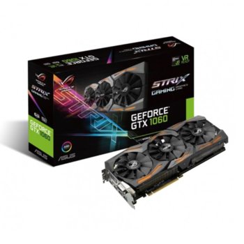 Видео карта GF GTX 1060, 6GB, Asus ROG STRIX-GTX1060-6G-GAMING, PCI-E 3.0, GDDR5, 192 bit, Display Port, HDMI, DVI | JAR Computers Asus ROG STRIX-GTX1060-6G-GAMING