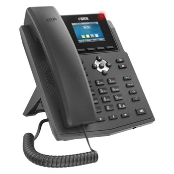 VoIP телефон Fanvil X3SP, 4 SIP акаунта, 2.4" (6.09 cm) 320x240 цветен дисплей, 2x 10/100/1000 Mbps LAN порта, PoE, черен image